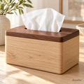 Aveallo™ Two-Tone Wood Tissue Box Cover