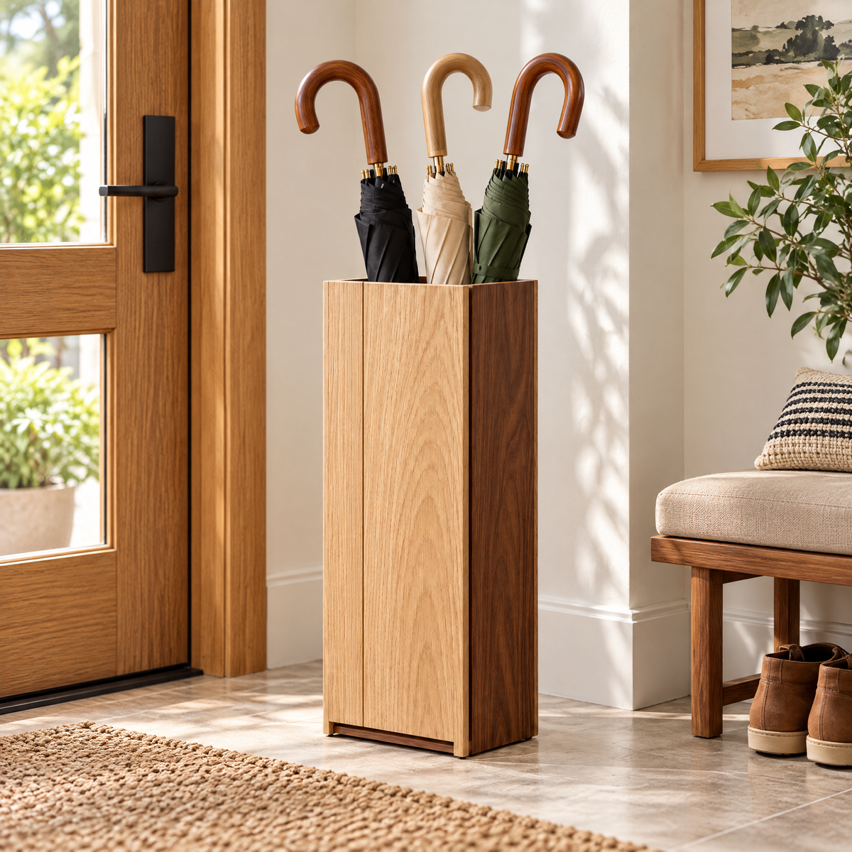 Aveallo™ Two-Tone Wood Umbrella Stand
