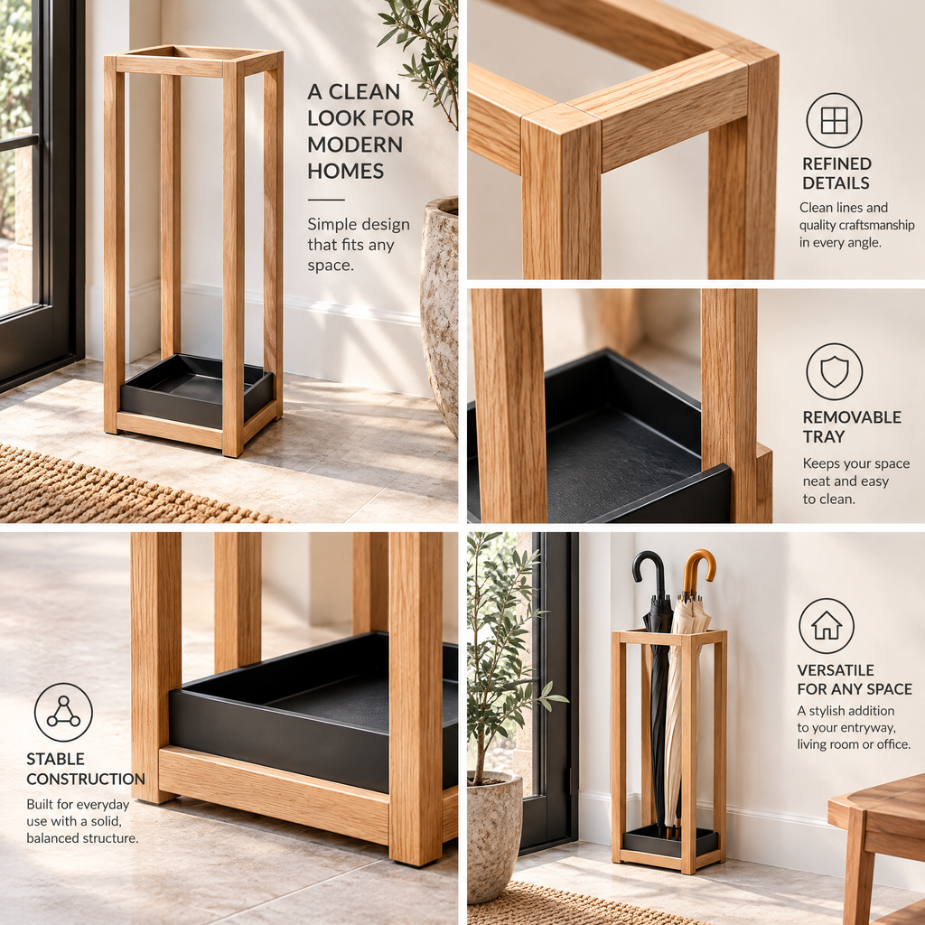 Aveallo™ Open-Frame Wood Umbrella Stand