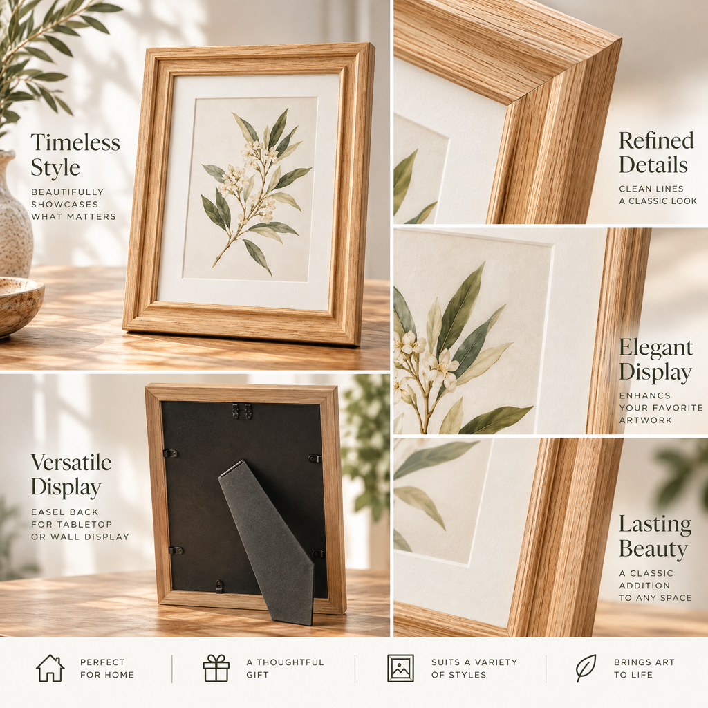 Aveallo™ Stepped-Edge Wood Photo Frame