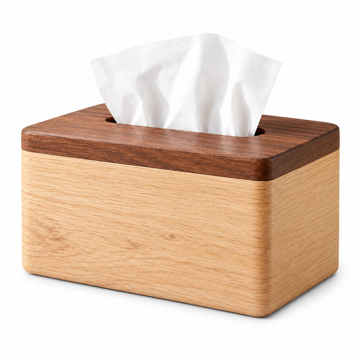 Aveallo™ Two-Tone Wood Tissue Box Cover