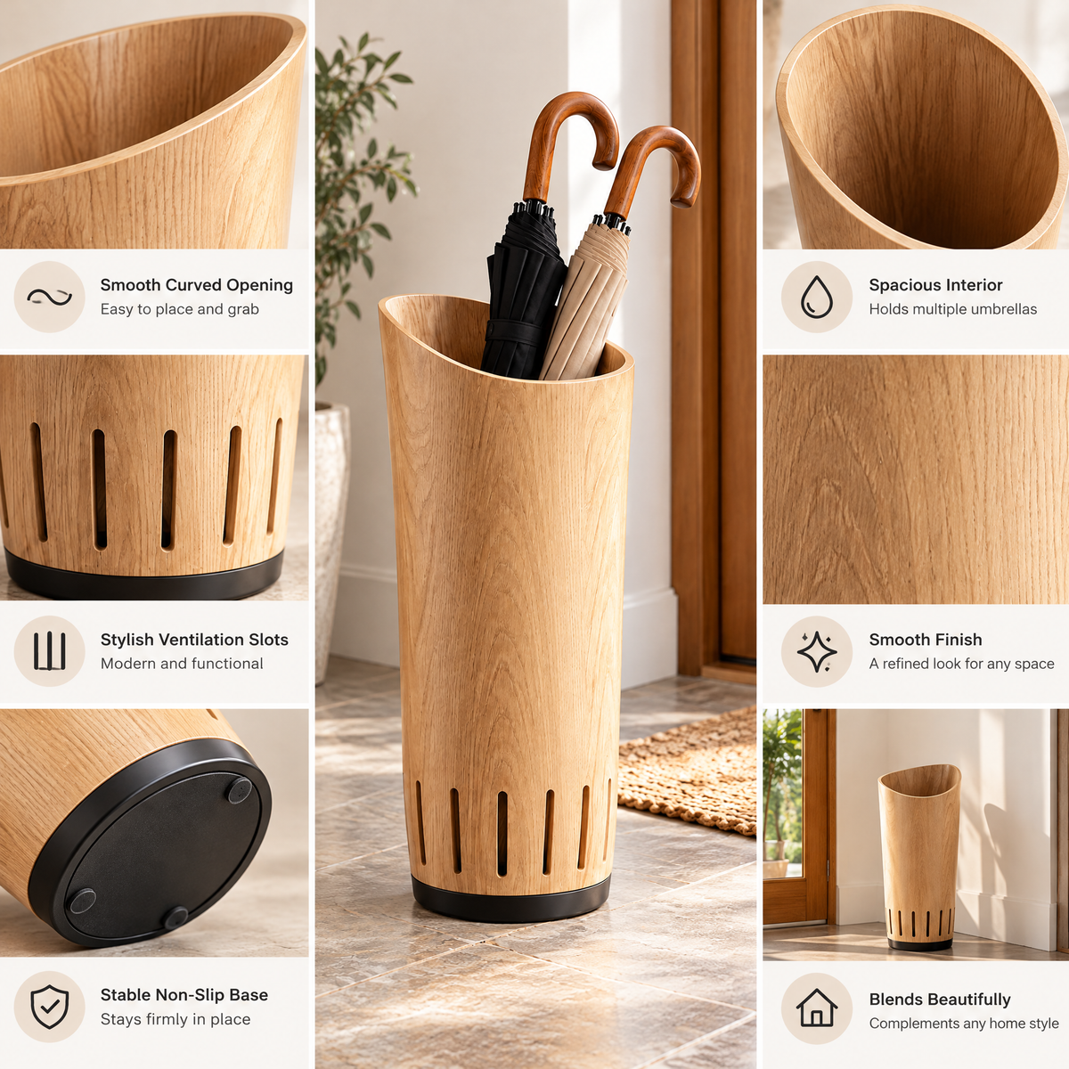 Aveallo™ Tapered Wood Umbrella Stand
