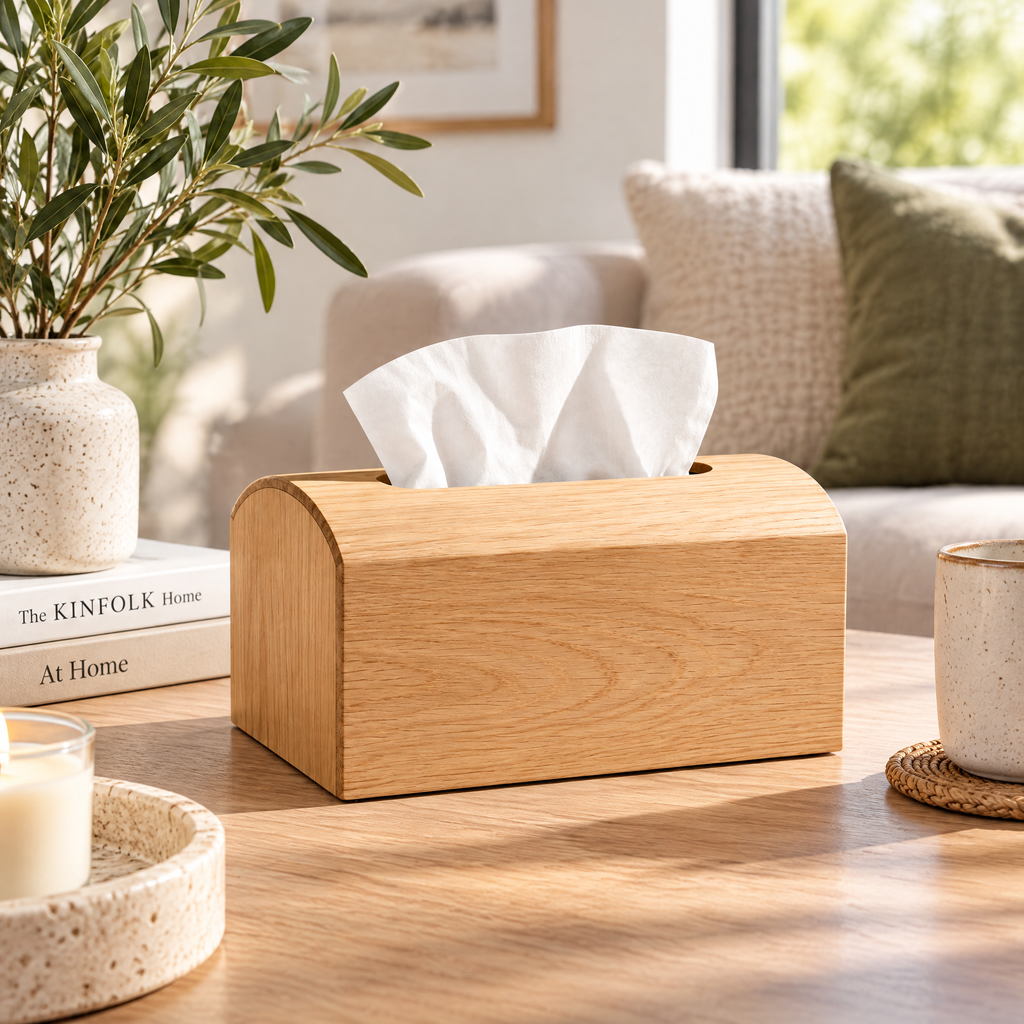 Aveallo™ Arch-Top Wood Tissue Box Cover