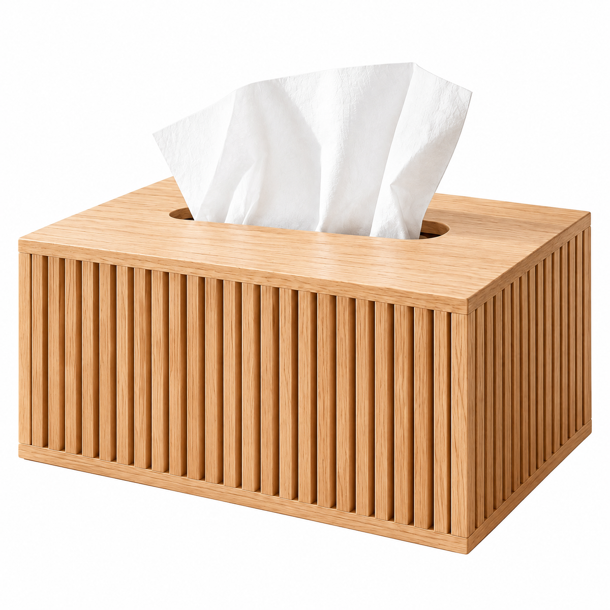 Aveallo™ Slatted Wood Tissue Box Cover