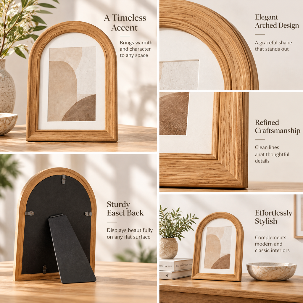 Aveallo™ Arch Wood Photo Frame